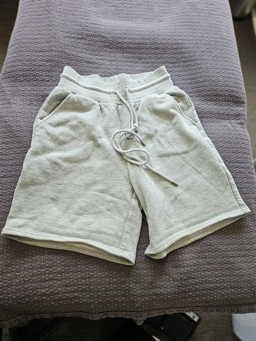 ALO Yoga Light Gray Drawstring Bermuda Shorts